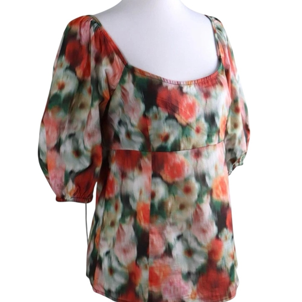 J. Crew Square Neck Top Liberty Hazy Days Fabric Size 6 - Picture 8 of 11